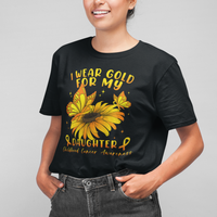 Childhood Cancer Awareness T Shirt I Wear Gold For My Daughter - Wonder Print Shop