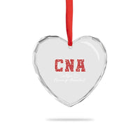 CNA Christmas Heart Crystal Glass Ornament Certified Nursing Assistant Gift - Wonder Print Shop