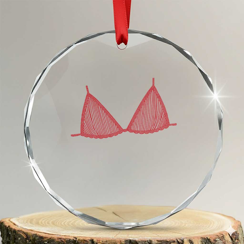 Coastal Bikini Crystal Glass Ornament Girls Trip Matching Beach Weekend