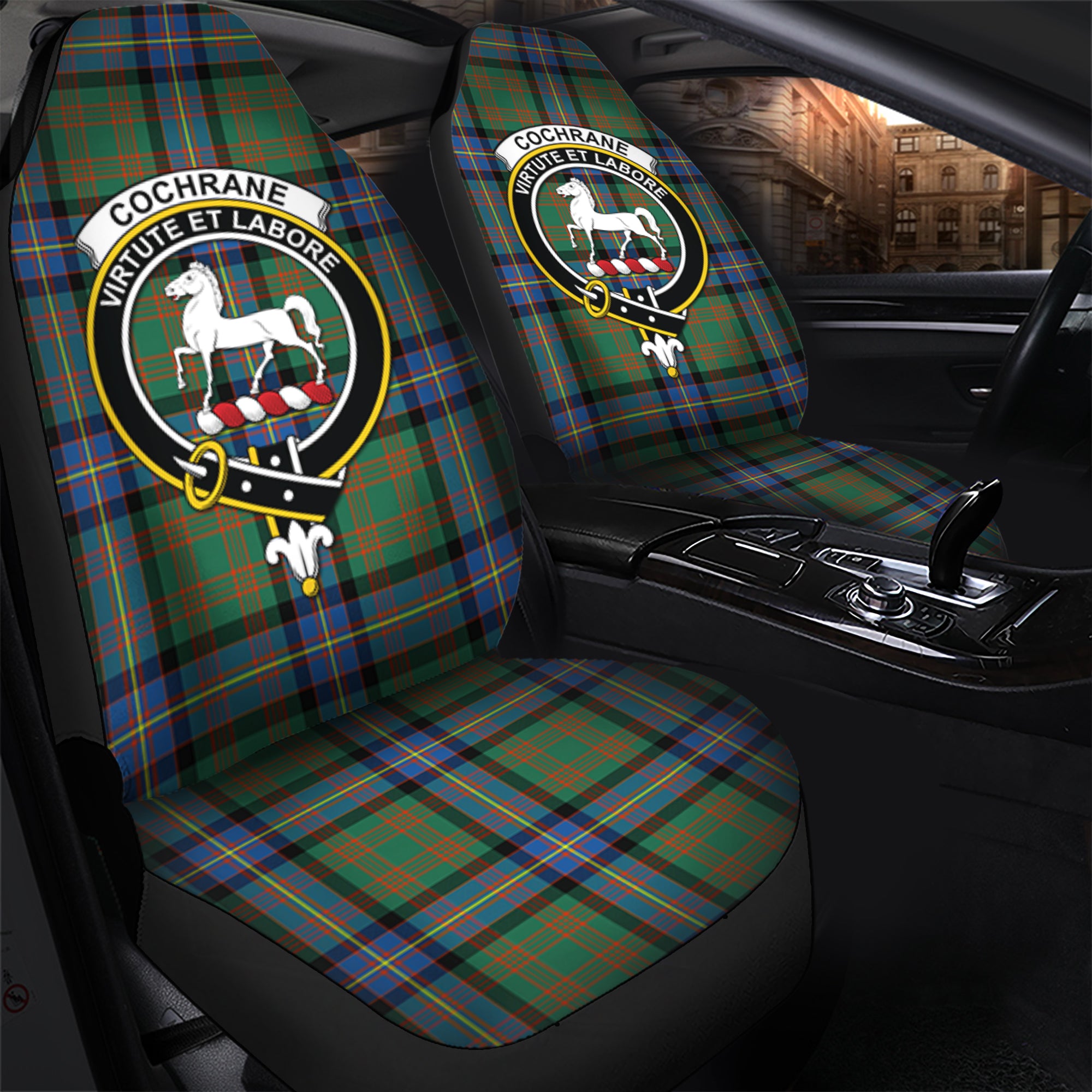 Cochrane Ancient Clan Tartan Car Seat Cover, Family Crest Tartan Seat Cover TS23