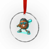 Coconut Baseball Player Crystal Glass Ornament Funny Baseball Drip Ice Cream Fruit Humor