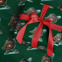 Coconut Baseball Player Wrapping Paper Roll Funny Baseball Drip Ice Cream Fruit Humor