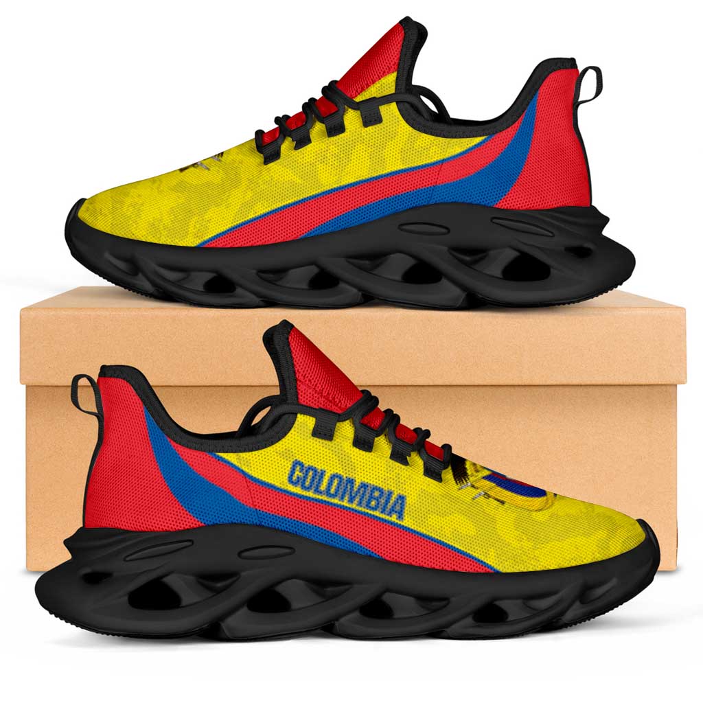 Colombia 2026 Football Clunky Sneakers Los Cafeteros Grunge Curve Stylized - Wonder Print Shop