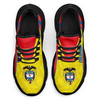 Colombia 2026 Football Clunky Sneakers Los Cafeteros Grunge Curve Stylized - Wonder Print Shop