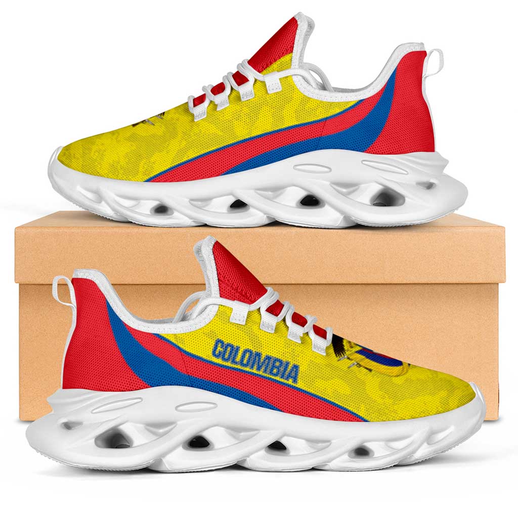 Colombia 2026 Football Clunky Sneakers Los Cafeteros Grunge Curve Stylized - Wonder Print Shop