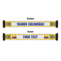 Colombia 2026 Football Personalized Soccer Scarf Vamos Los Cafeteros