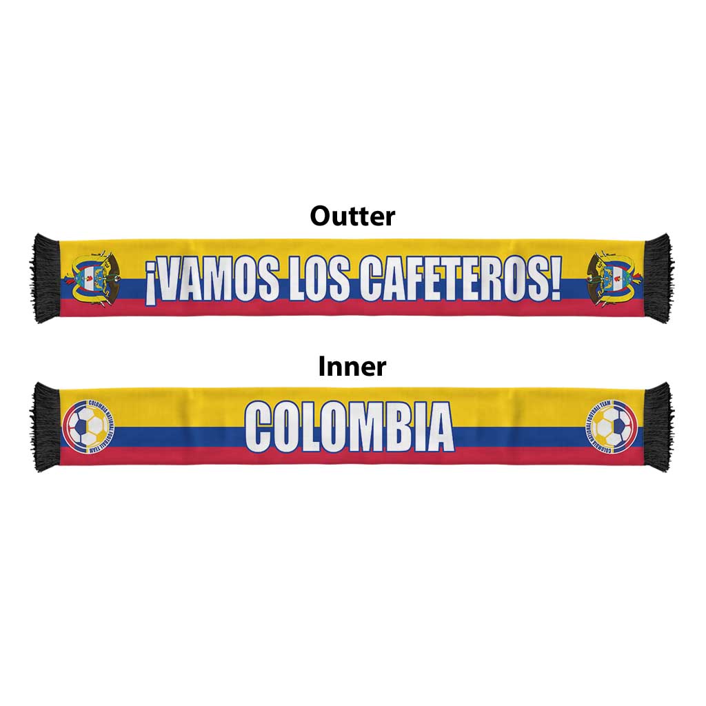 Colombia 2026 Football Soccer Scarf Vamos Los Cafeteros Flag Style