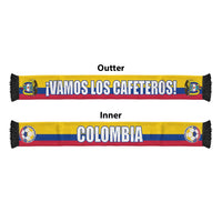 Colombia 2026 Football Soccer Scarf Vamos Los Cafeteros Flag Style