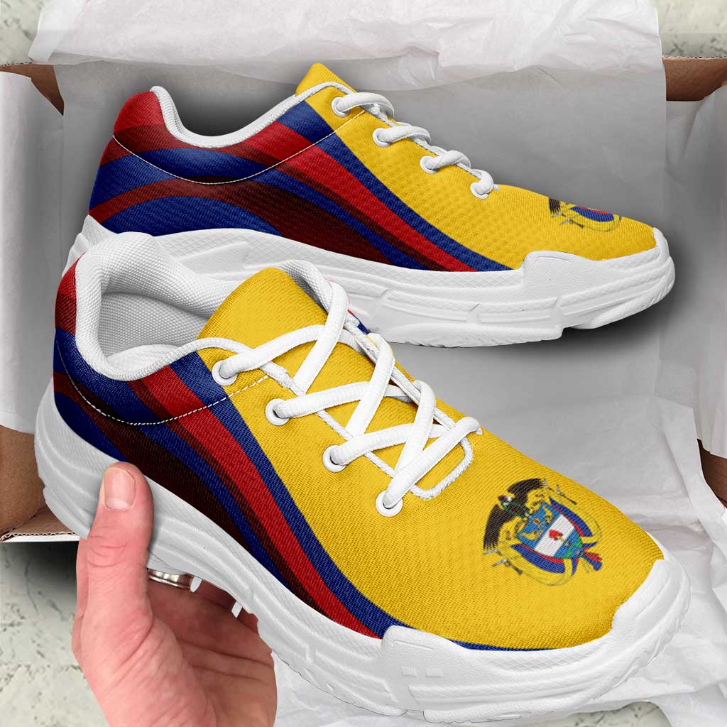 Colombia Football Chunky Sneakers Flag-Inspired Curve Style