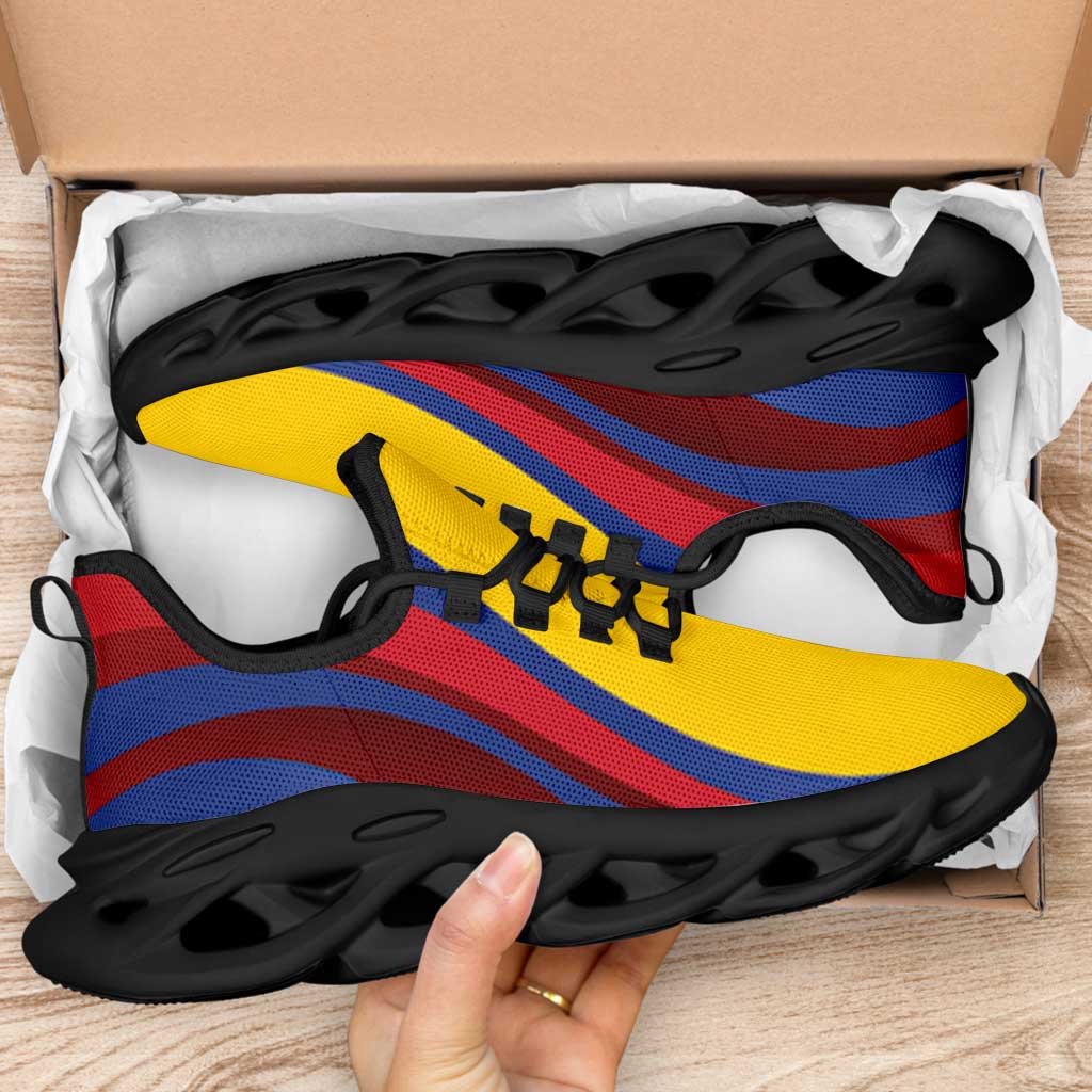 Colombia Football Clunky Sneakers Flag-Inspired Curve Style