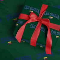 Colombia Football Throwback Design Vintage Colombian Flag Jersey Style Wrapping Paper Roll