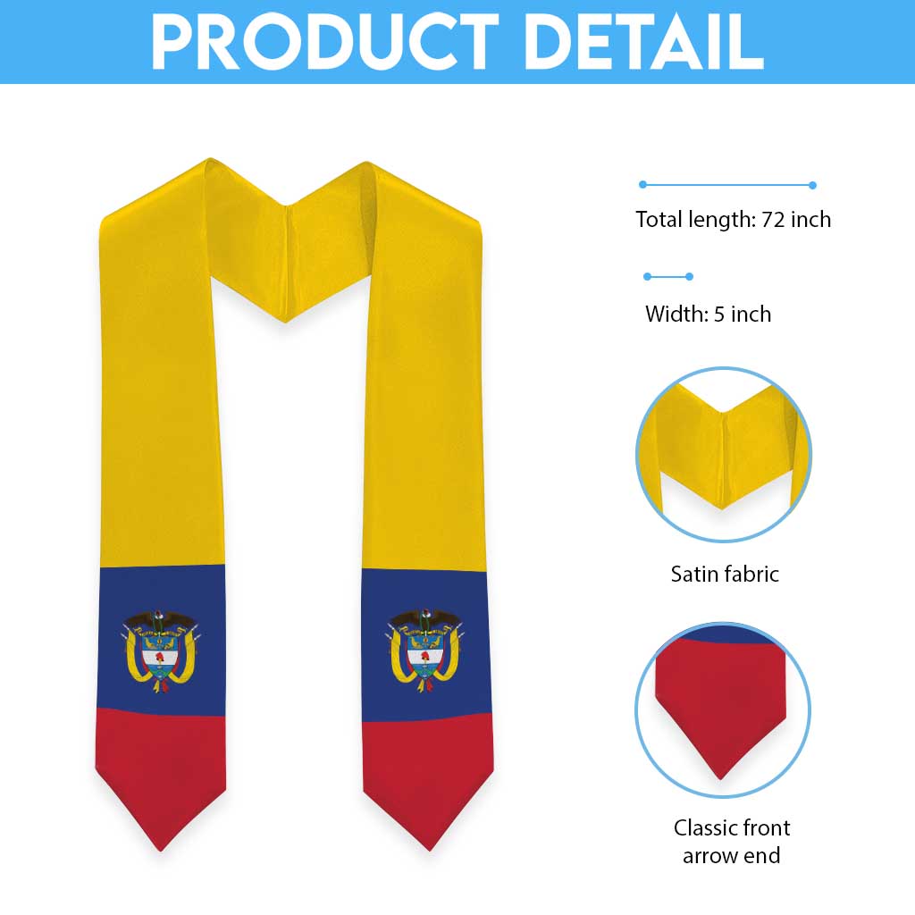 Colombia Graduation Stole Flag Style