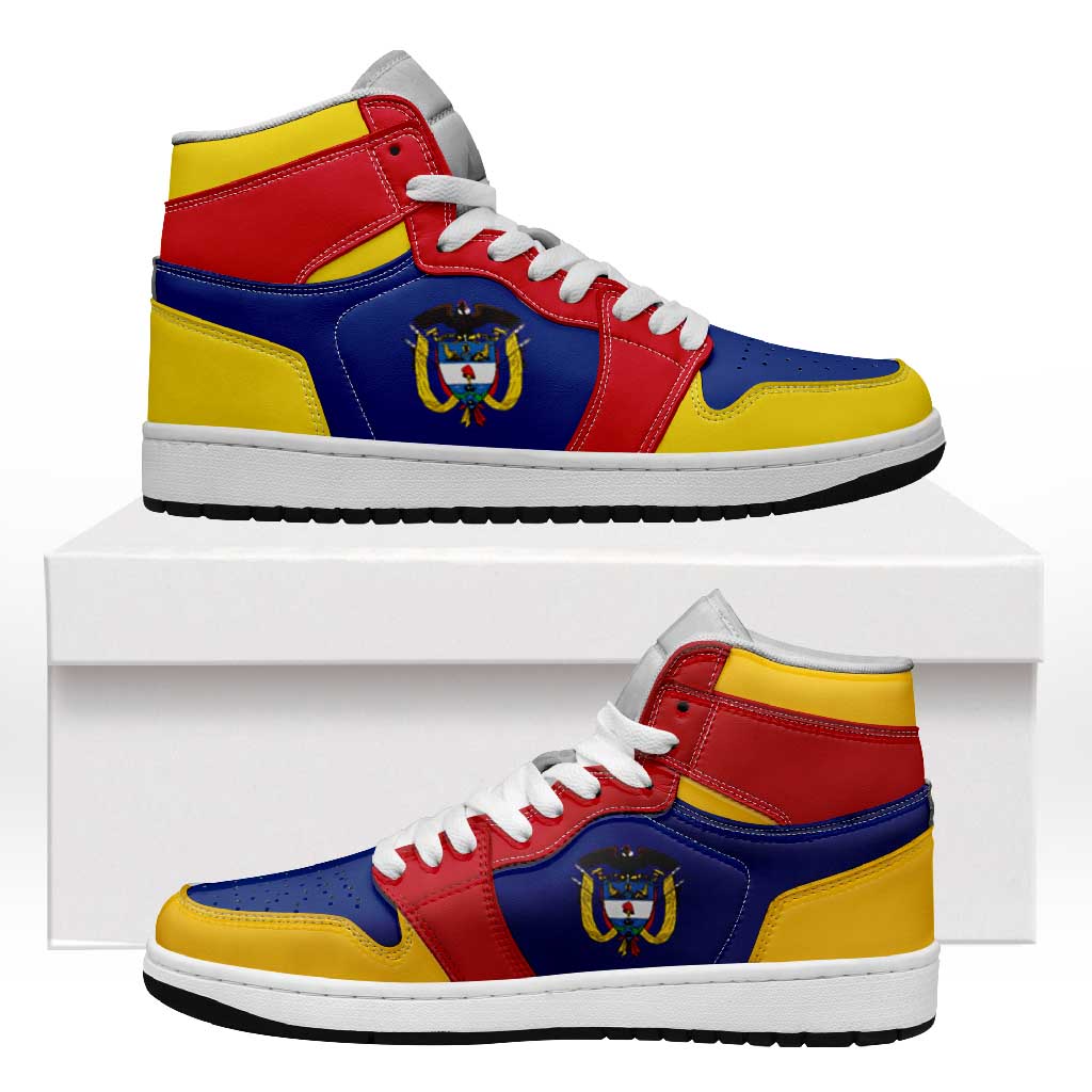Colombia High Sneakers AJ1 Classic National Flag Style - Wonder Print Shop