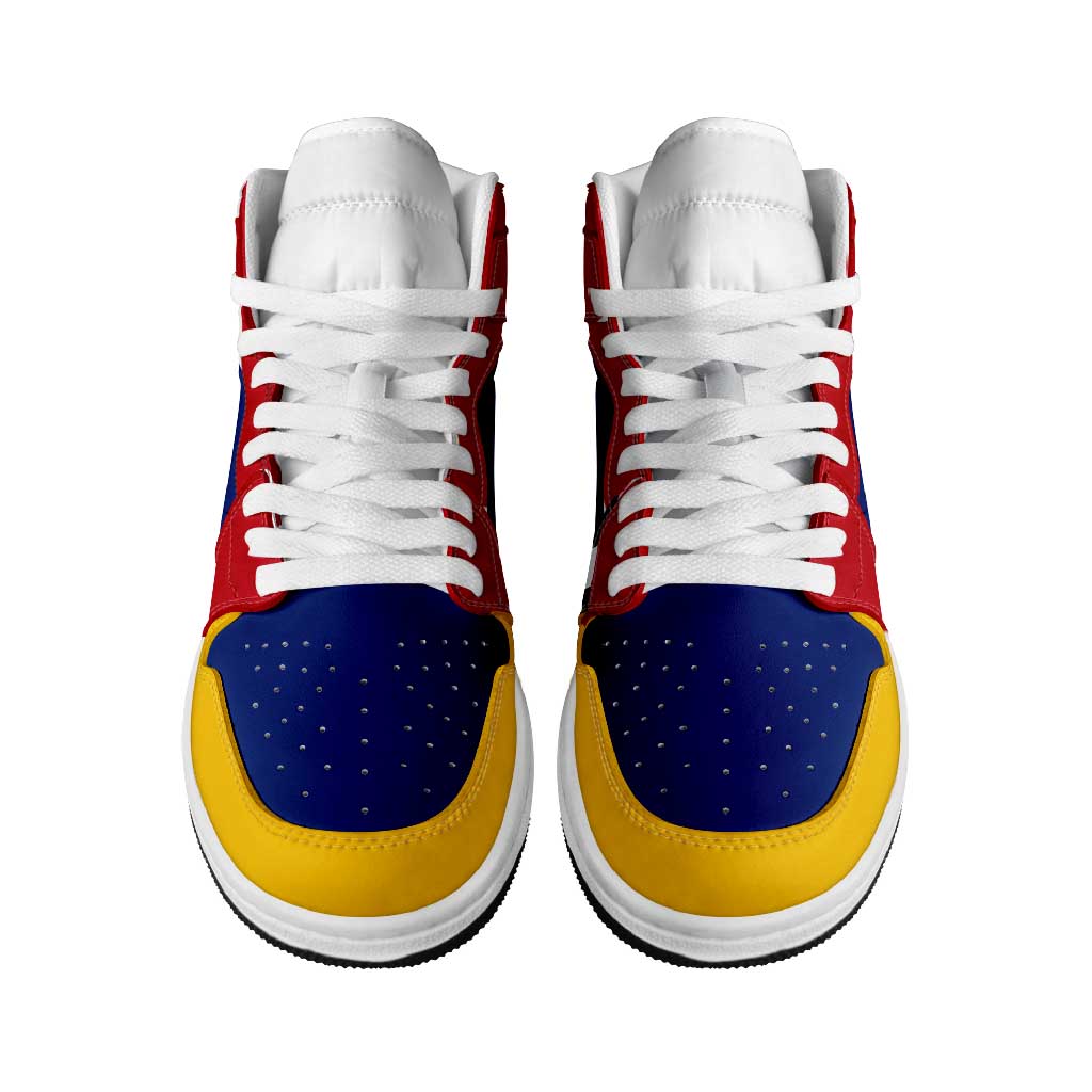 Colombia High Sneakers AJ1 Classic National Flag Style - Wonder Print Shop