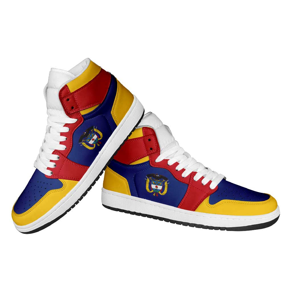 Colombia High Sneakers AJ1 Classic National Flag Style - Wonder Print Shop