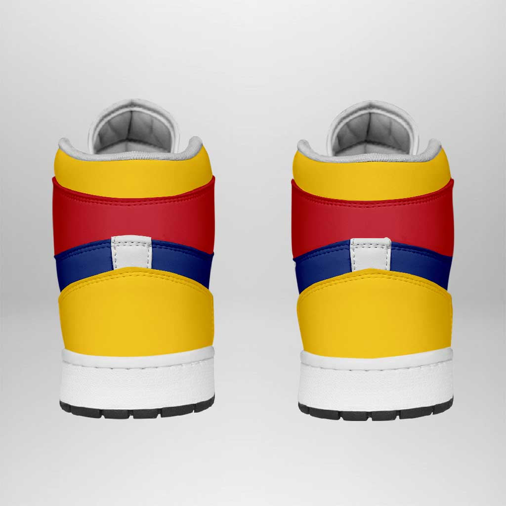 Colombia High Sneakers AJ1 Classic National Flag Style - Wonder Print Shop