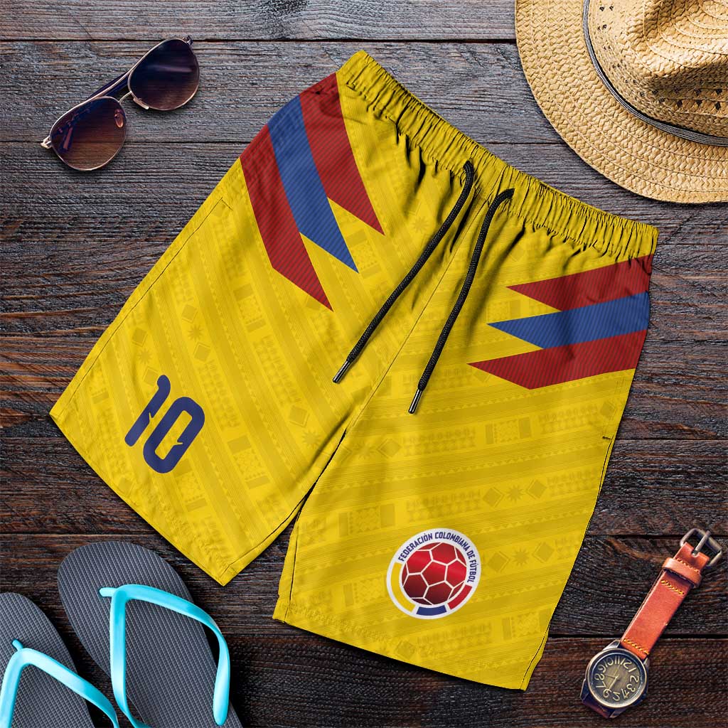 Colombia National Football Custom Shorts for Men Glory 2026 Inspired Sombrero Vueltiao