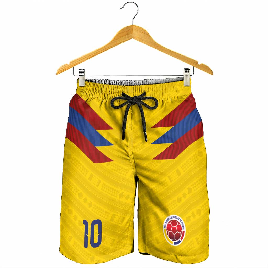Colombia National Football Custom Shorts for Men Glory 2026 Inspired Sombrero Vueltiao