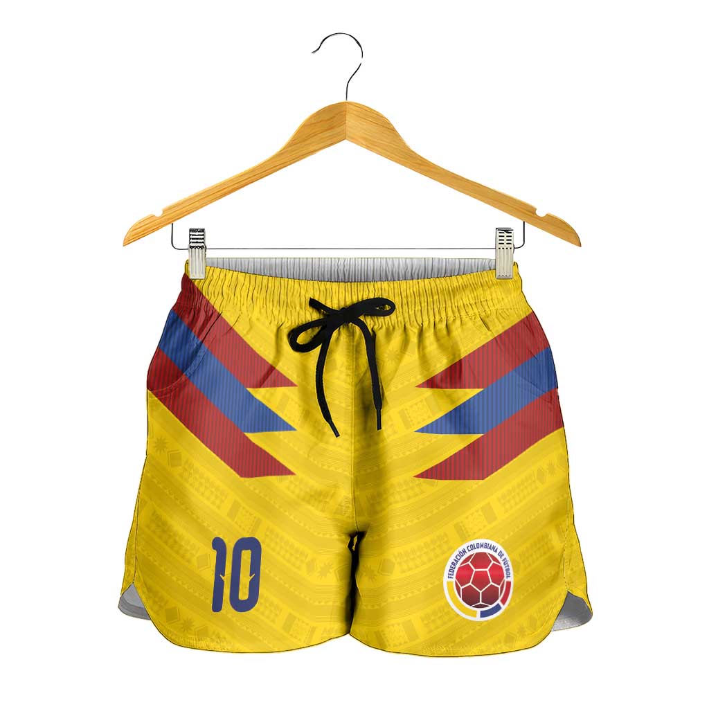 Colombia National Football Custom Shorts for Women Glory 2026 Inspired Sombrero Vueltiao