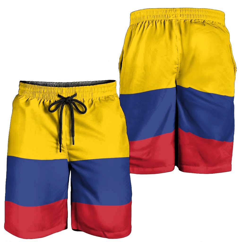 Colombia Shorts for Men National Flag Colors - Wonder Print Shop