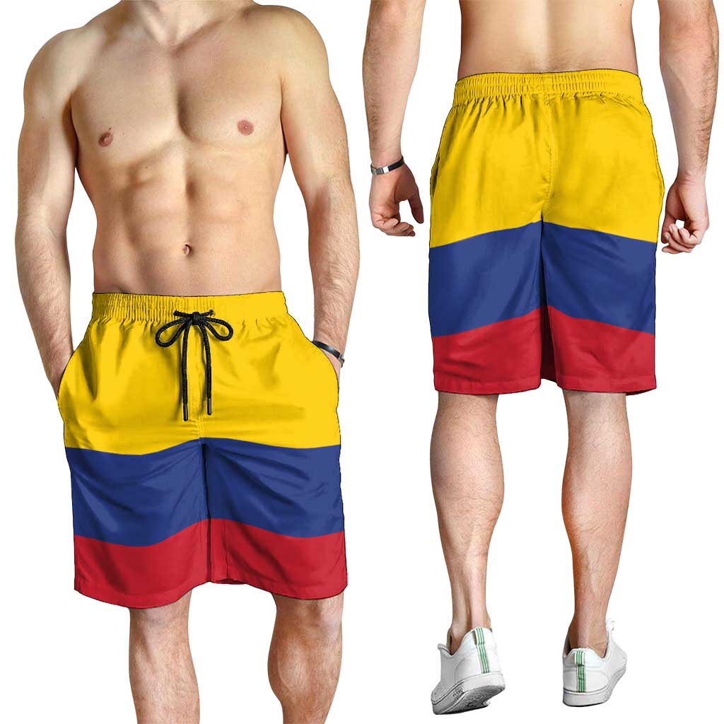 Colombia Shorts for Men National Flag Colors - Wonder Print Shop