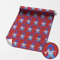 Colon Cancer Awareness Wrapping Paper Roll Blue Ribbon Colonoscopy Colorectal