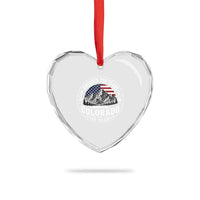 Colorado 150 America 250 Years Heart Crystal Glass Ornament Colorado Sesquicentennial Anniversary 1876 2026