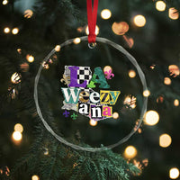 Colorful La-Weezi-ana Mardi Gras Louisiana Pride Crystal Glass Ornament Funky Carnival Vibes