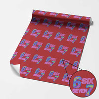 Colorful Neon Light Effect Wrapping Paper Roll Six Seven Meme