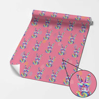 Colorful Tie Dye Bunny with Sunglasses Wrapping Paper Roll Cool Easter Rabbit Retro Hippie Vibe Graphic Gift