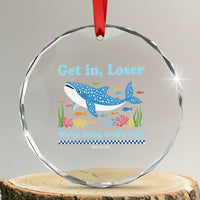 Colorful Whale Shark Christian Bible Jonah 1:17 Crystal Glass Ornament Funny Get In Loser We're Doing God's Will