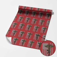 Combat Medic Soldier Wrapping Paper Roll Caduceus Vintage American Flag - Wonder Print Shop