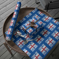 Come On England Wrapping Paper Roll Vintage St George Cross Flag Football Fan