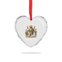 Coming Out Of My Cave Christian Easter Heart Crystal Glass Ornament Risen Jesus Tomb Scene Inspirational Faith Message Gift