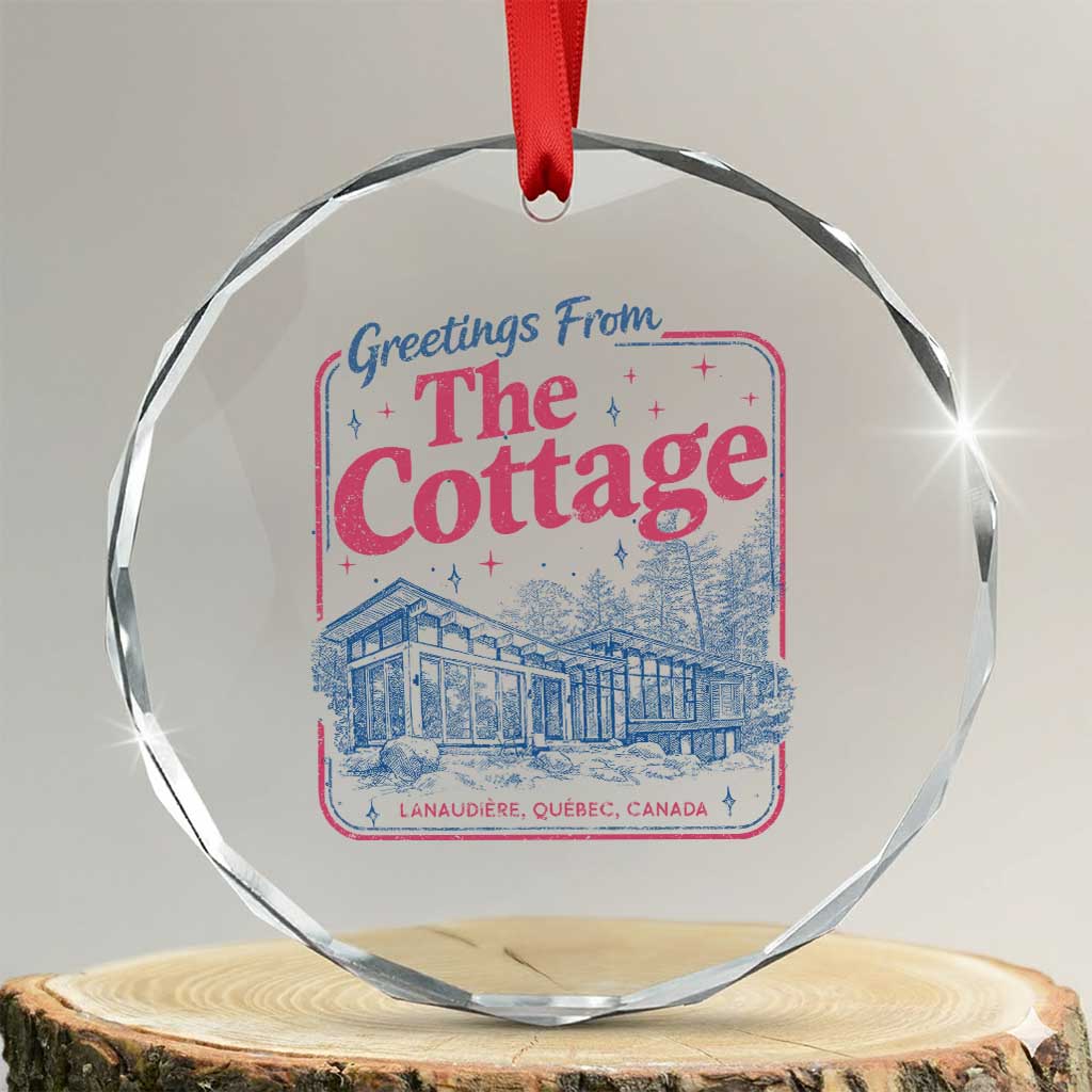 Coming To The Cottage Crystal Glass Ornament LGBT Romance Hockey Fan