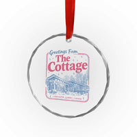 Coming To The Cottage Crystal Glass Ornament LGBT Romance Hockey Fan