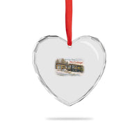 Coming To The Cottage Heart Crystal Glass Ornament Retro LGBT Romance Hockey Fan
