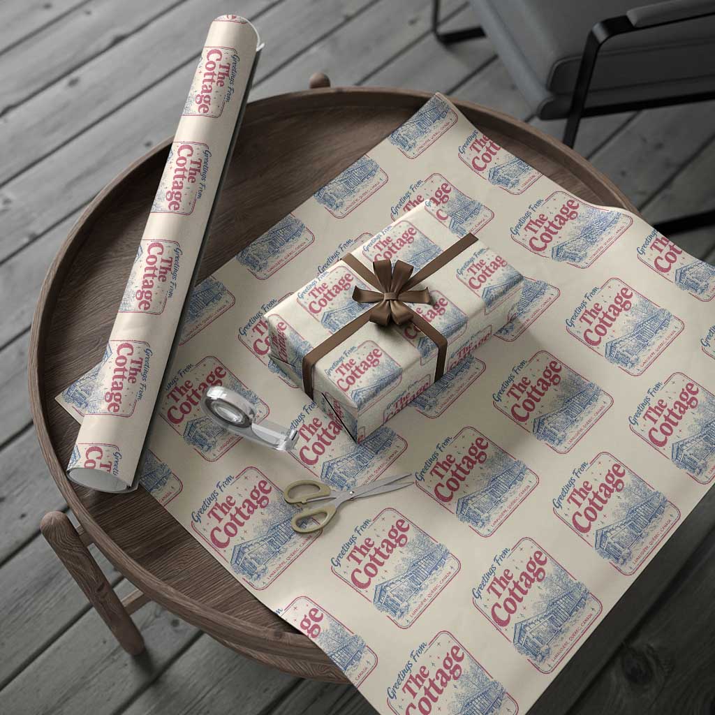 Coming To The Cottage Wrapping Paper Roll LGBT Romance Hockey Fan