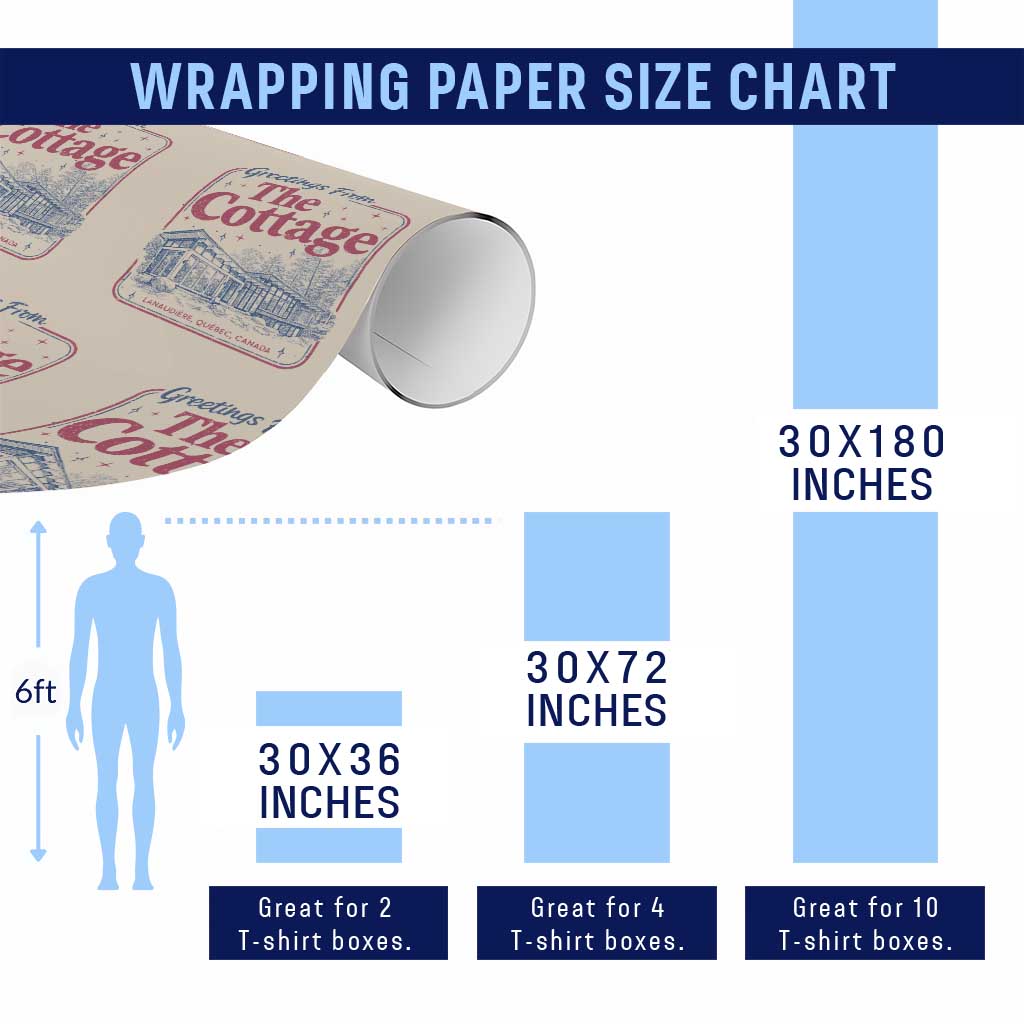 Coming To The Cottage Wrapping Paper Roll LGBT Romance Hockey Fan