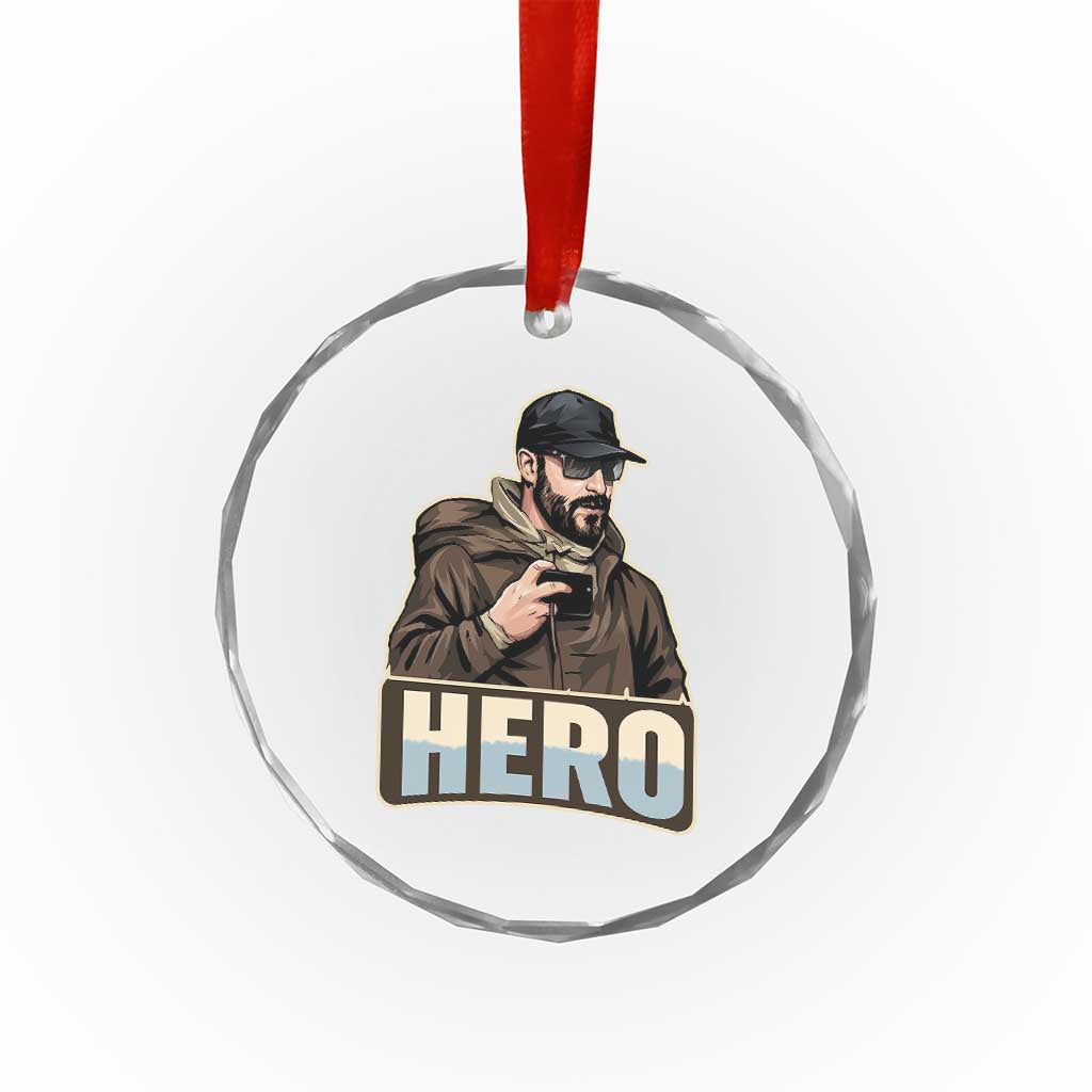 Community Hero Alex Pretti Crystal Glass Ornament Minneapolis Support Gift