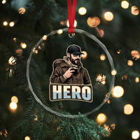 Community Hero Alex Pretti Crystal Glass Ornament Minneapolis Support Gift