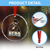 Community Hero Alex Pretti Crystal Glass Ornament Minneapolis Support Gift