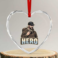 Community Hero Alex Pretti Heart Crystal Glass Ornament Minneapolis Support Gift