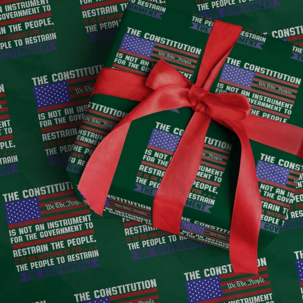 Constitution Liberty American Patriotic Wrapping Paper Roll We The People US Flag - Wonder Print Shop