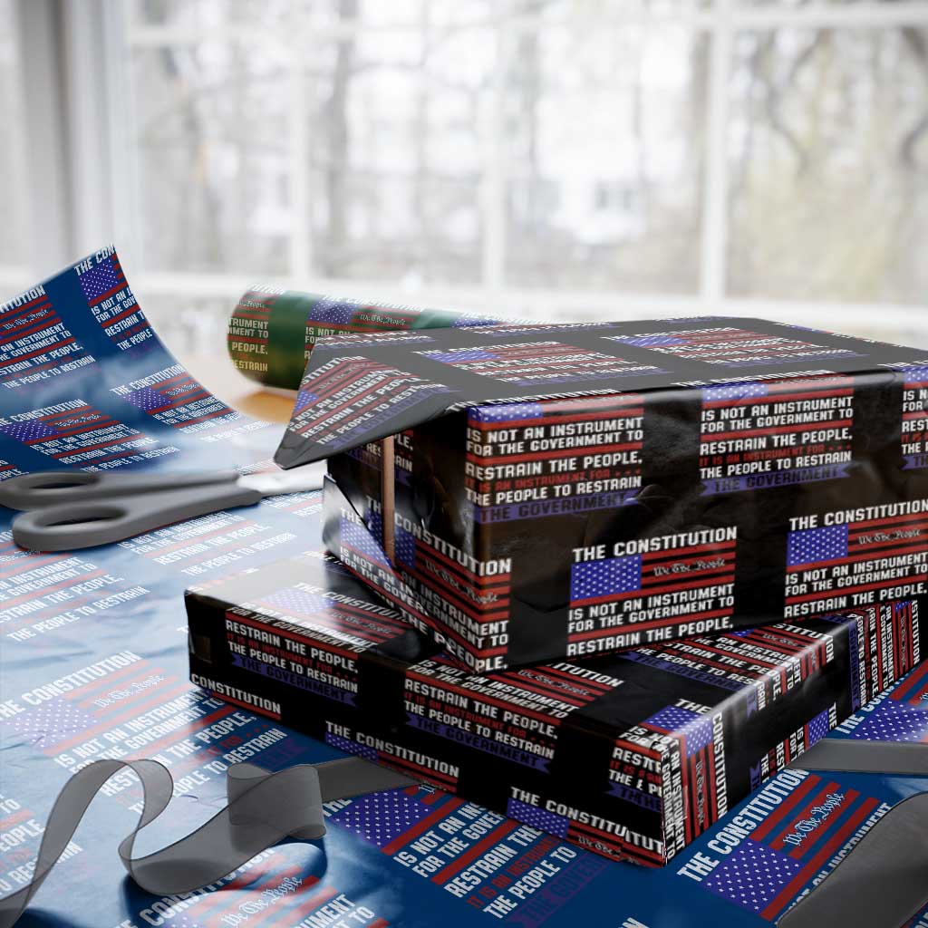 Constitution Liberty American Patriotic Wrapping Paper Roll We The People US Flag - Wonder Print Shop