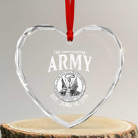 Continental Army America Independence Revolutionary War Seal Heart Crystal Glass Ornament - Wonder Print Shop