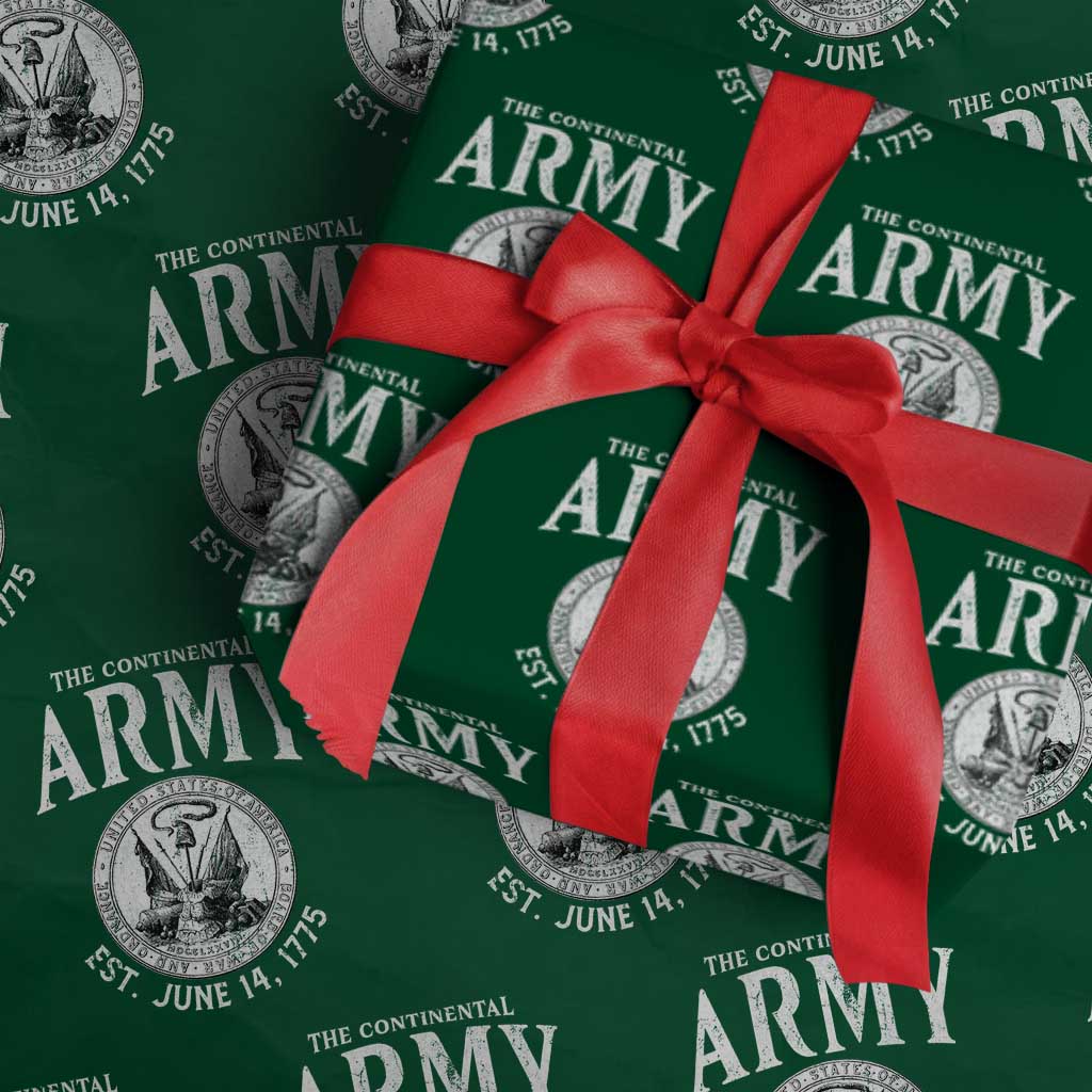 Continental Army America Independence Revolutionary War Seal Wrapping Paper Roll - Wonder Print Shop