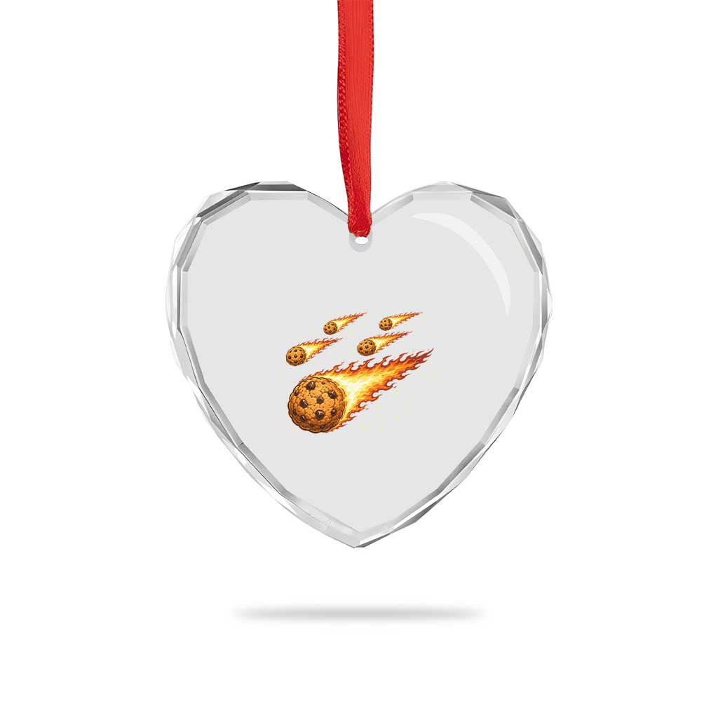 Cookie Meteor Shower Heart Crystal Glass Ornament Funny Space Dessert