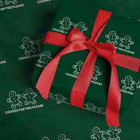 Cookies For Two Please Pregnancy Announcement Christmas Wrapping Paper Roll - Wonder Print Shop