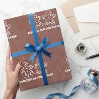 Cookies For Two Please Pregnancy Announcement Christmas Wrapping Paper Roll - Wonder Print Shop